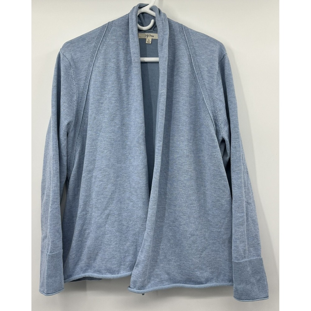 Peyton Primrose Long Sleeve Open Front Sweater Cardigan Rolled Hem Size XL